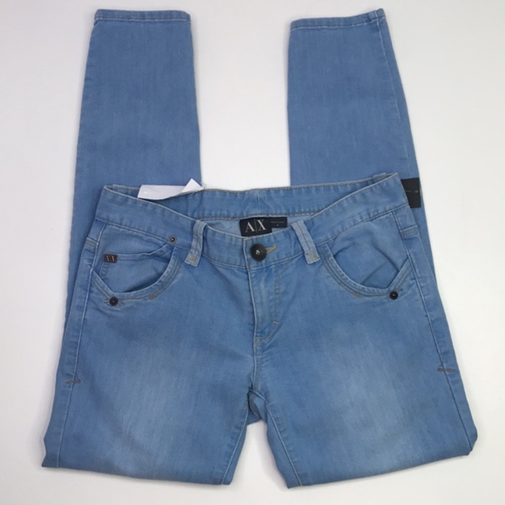 ARMANI EXCHANGE The Rider Mid-Rise Skinny Women's Jean Sz 4 - Picture 2 of 9